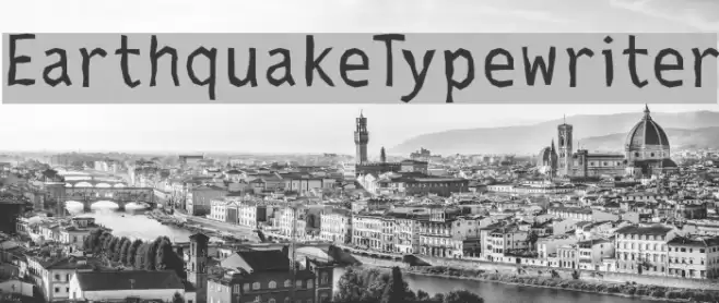EarthquakeTypewriter Font examples