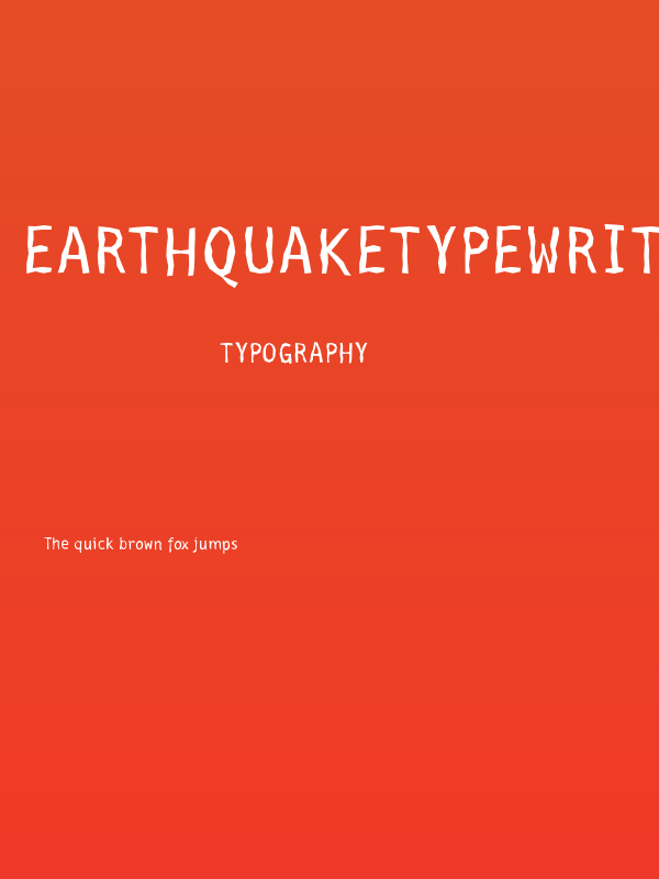 EarthquakeTypewriter Poster