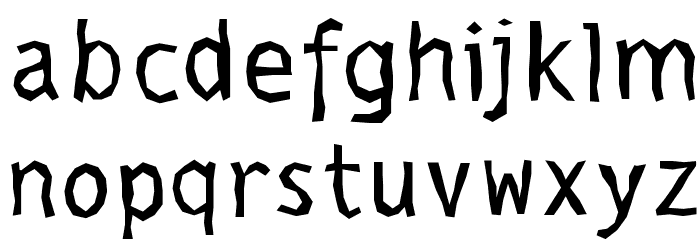 EarthquakeTypewriter Font LOWERCASE