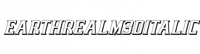 Earthrealm 3D Italic  नि: शुल्क फ़ॉन्ट्स डाउनलोड