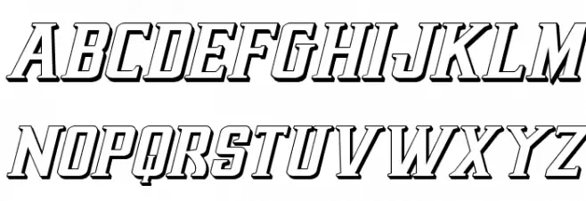Earthrealm 3D Italic फ़ॉन्ट लोअरकेस