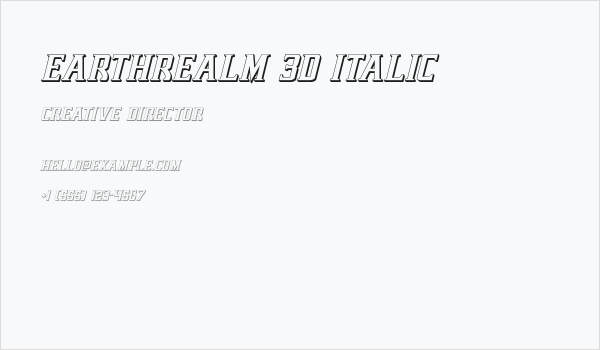 Earthrealm 3D Italic Business Card