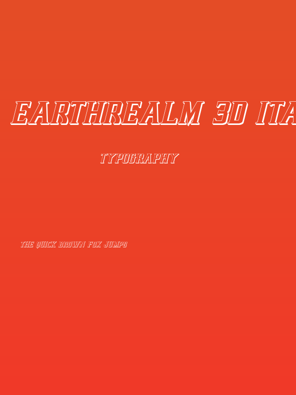 Earthrealm 3D Italic Poster