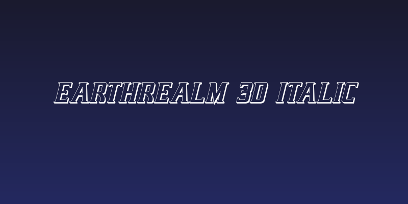 Earthrealm 3D Italic Social Header