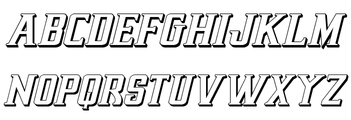 Earthrealm 3D Italic Font LOWERCASE