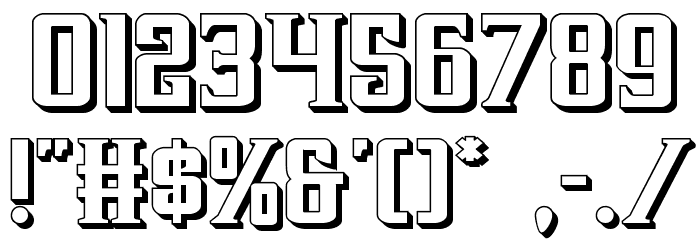 Earthrealm 3D Font OTHER CHARS