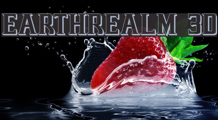 Earthrealm 3D Font examples