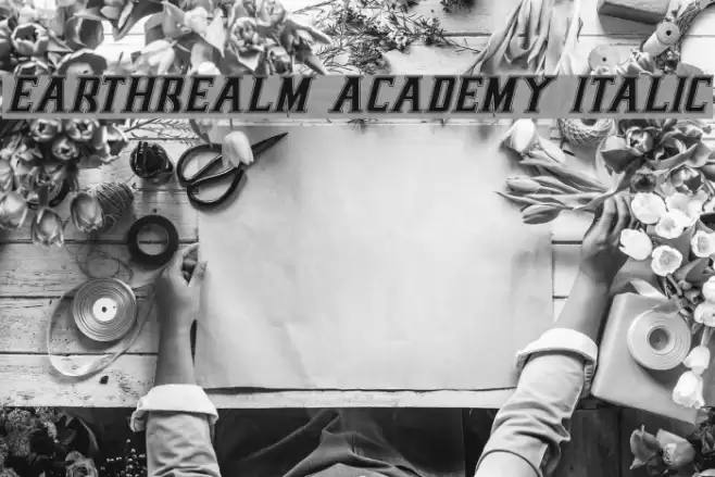 Earthrealm Academy Italic Font examples