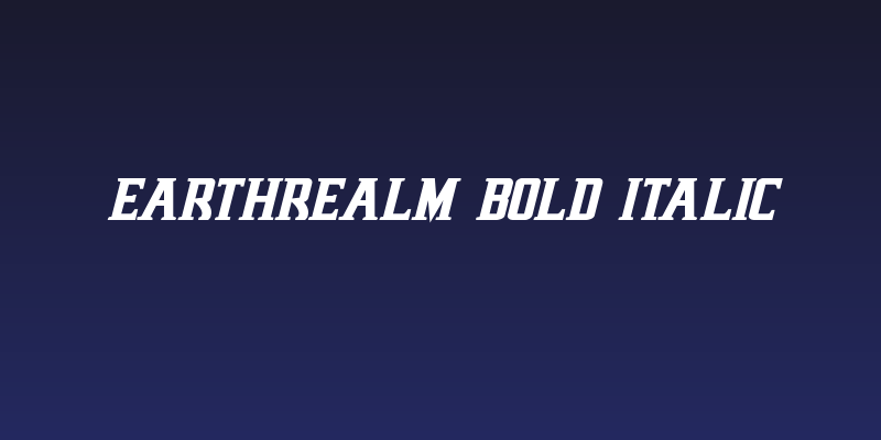 Earthrealm Bold Italic Social Header