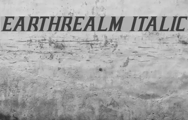 Earthrealm Italic Font examples