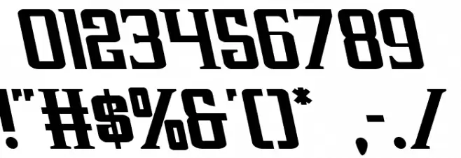 Earthrealm Leftalic Font OTHER CHARS