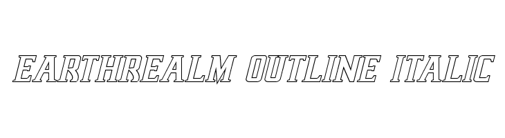 Earthrealm Outline Italic Font