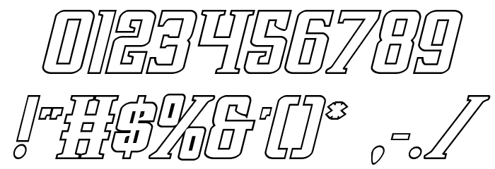 Earthrealm Outline Italic Font OTHER CHARS