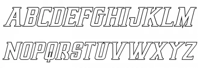Earthrealm Outline Italic Fuentes MAYÚSCULAS