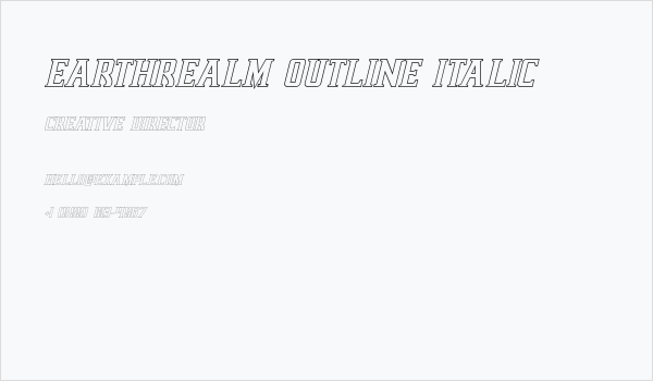 Earthrealm Outline Italic Business Card