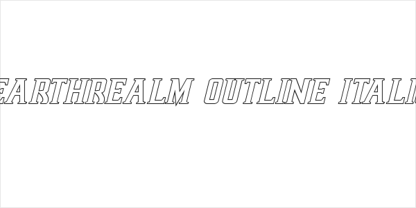 Earthrealm Outline Italic Logo
