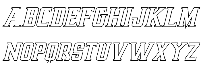 Earthrealm Outline Italic Font LOWERCASE