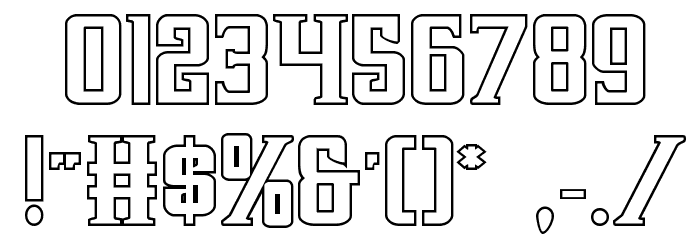 Earthrealm Outline Font OTHER CHARS