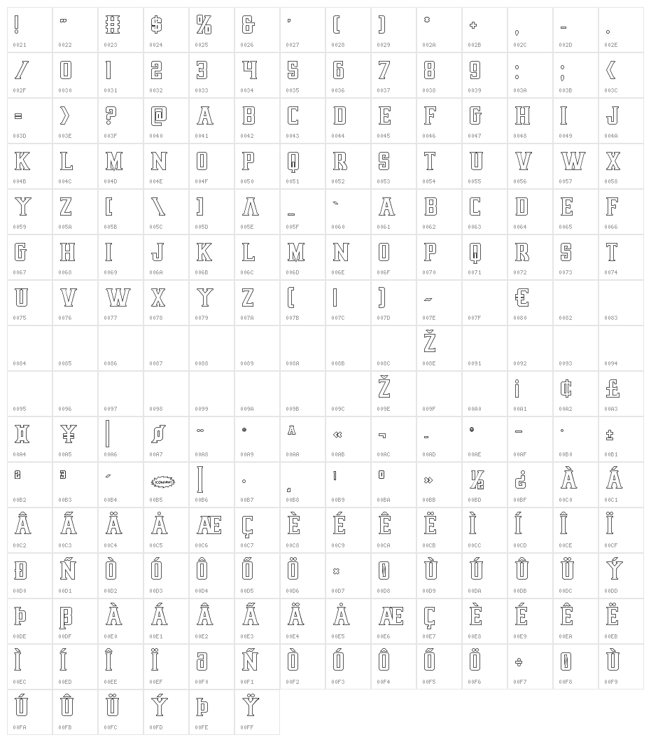 Earthrealm Outline Character Map