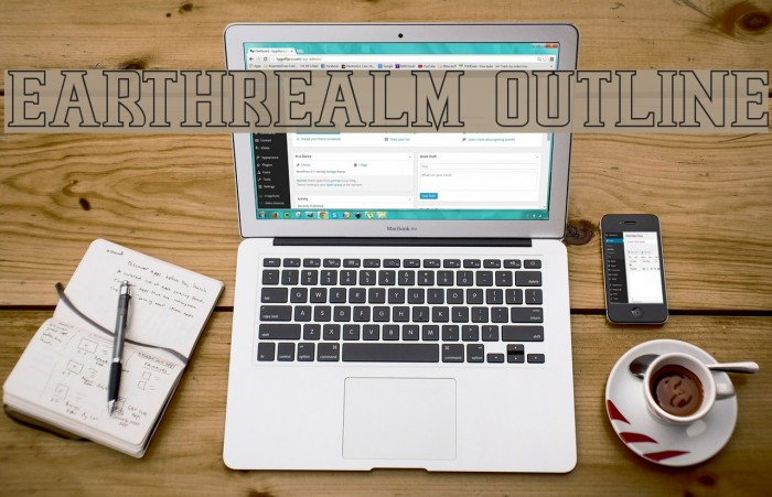 Earthrealm Outline Font examples