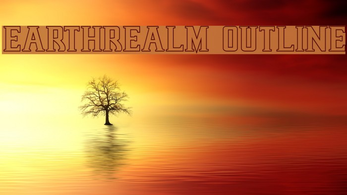 Earthrealm Outline Font examples