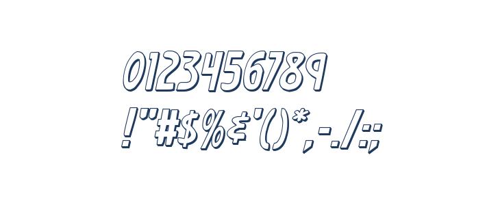 Earth's Mightiest 3D Italic Other Characters