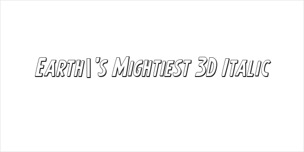 Earth's Mightiest 3D Italic Logo