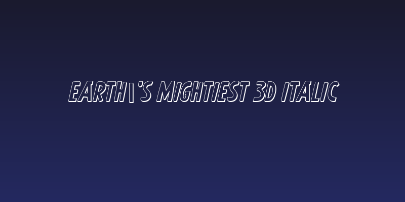 Earth's Mightiest 3D Italic Social Header