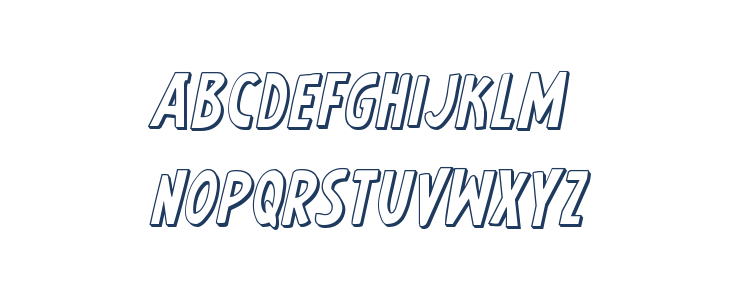 Earth's Mightiest 3D Italic Lowercase