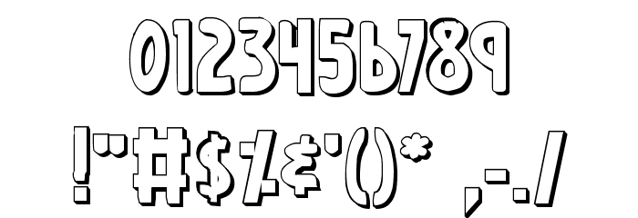 Earth's Mightiest 3D Font OTHER CHARS