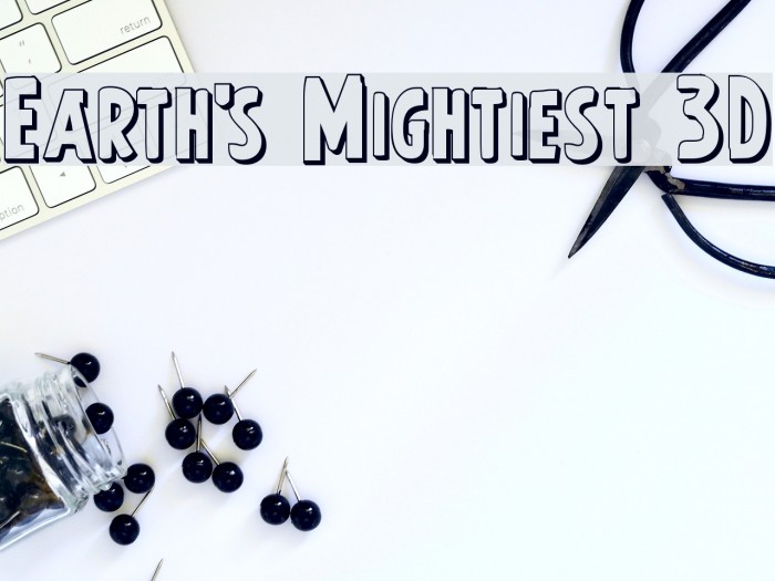 Earth's Mightiest 3D Font examples