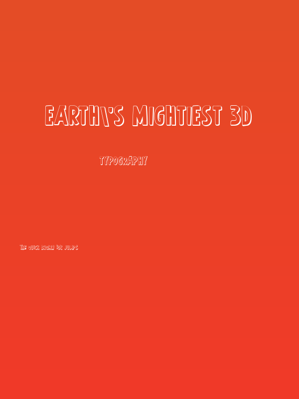 Earth's Mightiest 3D Poster