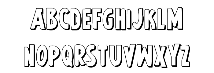 Earth's Mightiest 3D Font LOWERCASE