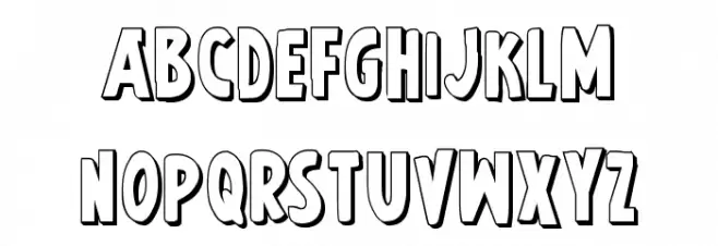 Earth's Mightiest 3D Font LOWERCASE