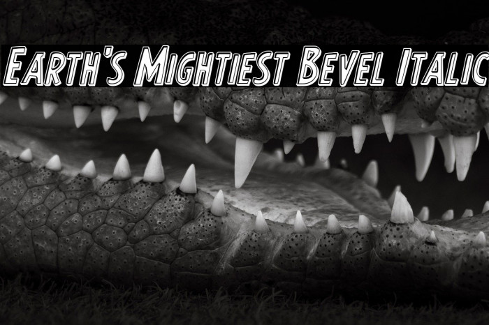 Earth's Mightiest Bevel Italic Example 2