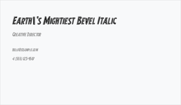 Earth's Mightiest Bevel Italic Business Card