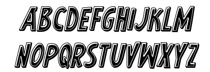 Earth's Mightiest Bevel Italic Font LOWERCASE