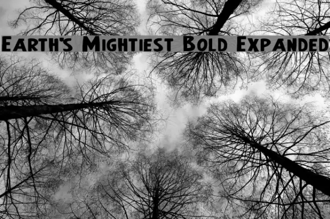 Earth's Mightiest Bold Expanded Font examples