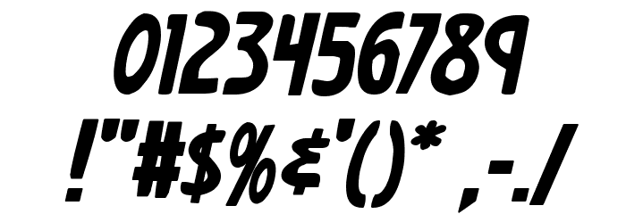 Earth's Mightiest Bold Italic Font OTHER CHARS