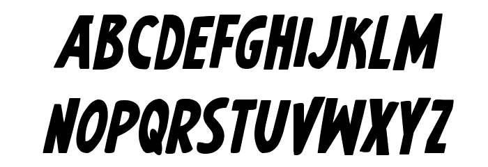 Earth's Mightiest Bold Italic Font LOWERCASE