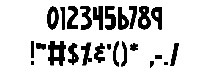 Earth's Mightiest Bold Font OTHER CHARS