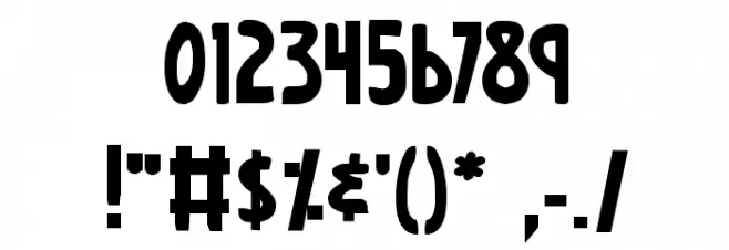 Earth's Mightiest Bold Font OTHER CHARS