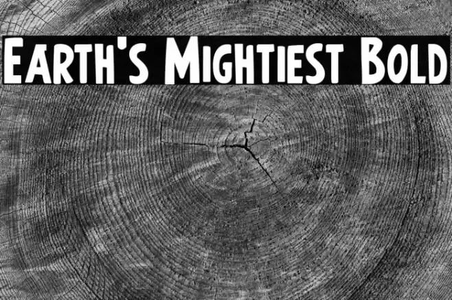 Earth's Mightiest Bold Font examples