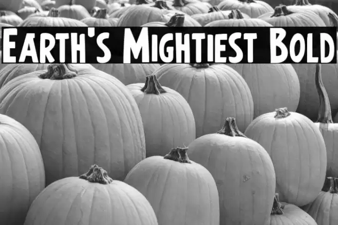 Earth's Mightiest Bold Font examples