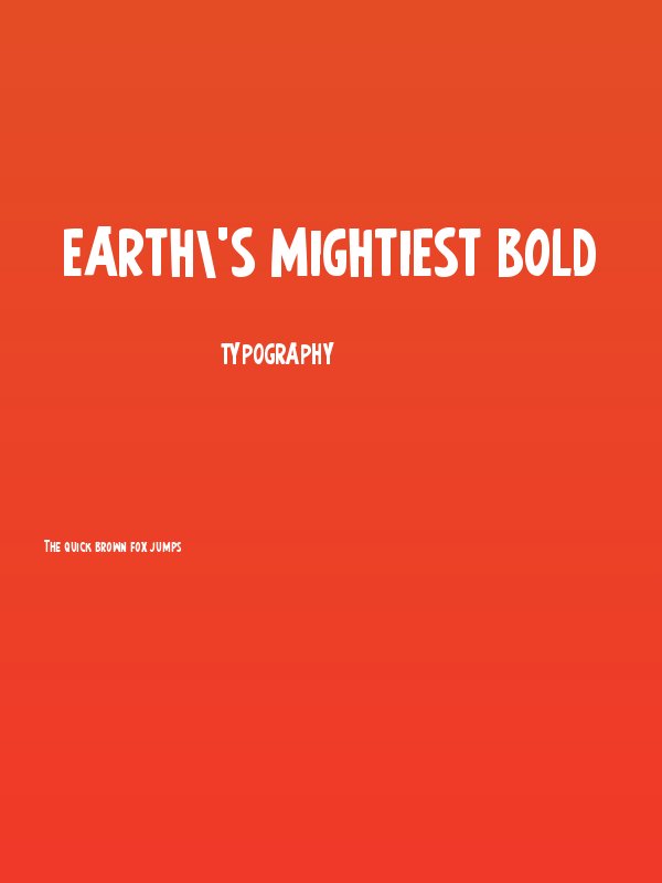 Earth's Mightiest Bold Poster