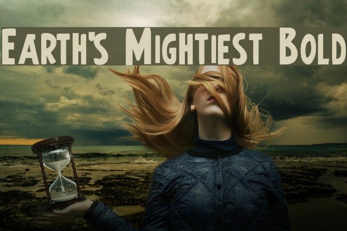 Earth's Mightiest Bold Font examples