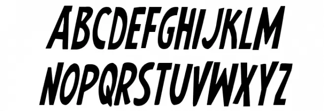 Earth's Mightiest Condensed Italic Fonte MAIÚSCULAS
