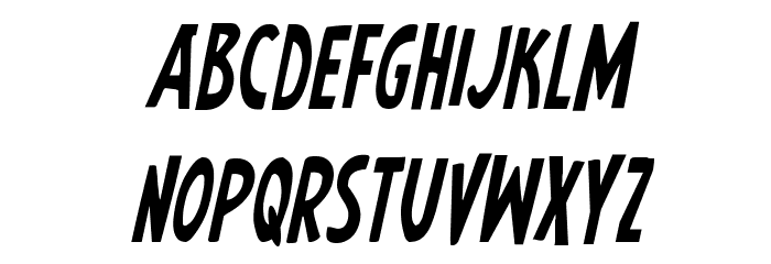 Earth's Mightiest Condensed Italic Font LOWERCASE