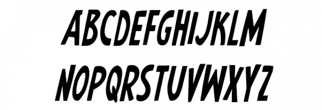 Earth's Mightiest Condensed Italic Fuentes MINÚSCULAS