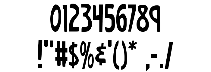 Earth's Mightiest Condensed Font OTHER CHARS